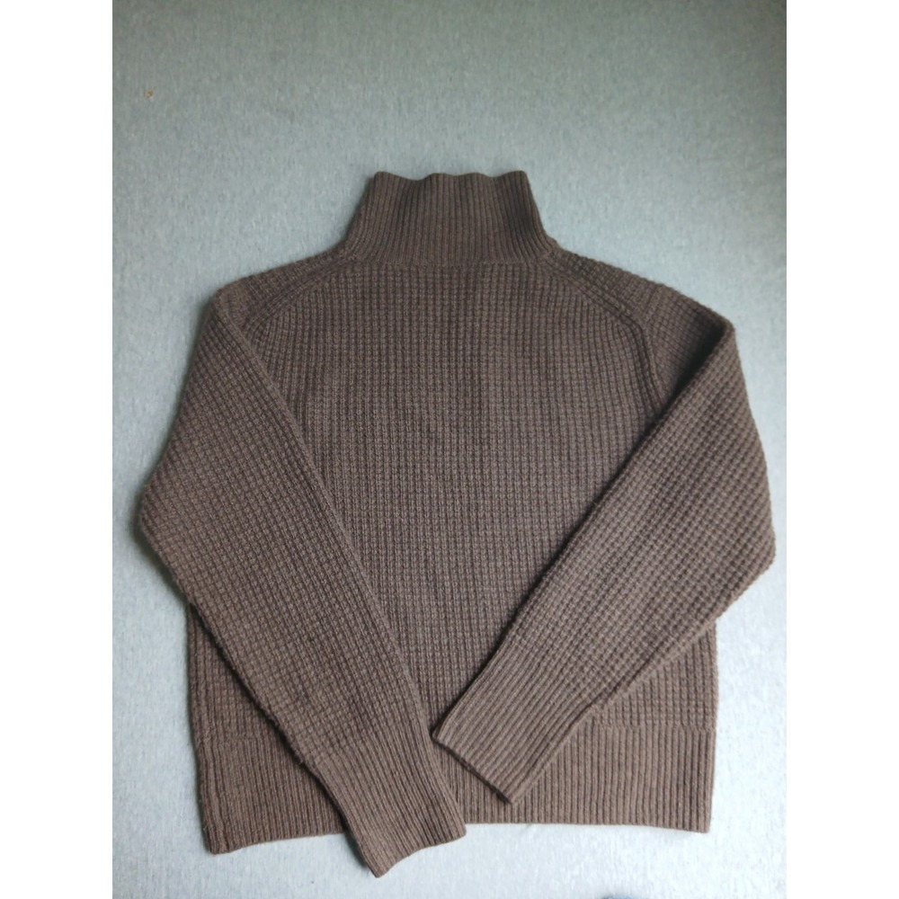 White Warren Cashmere Sweater Medium Waffle Knit Pullover Turtleneck Cozy Luxury - Picture 13 of 13
